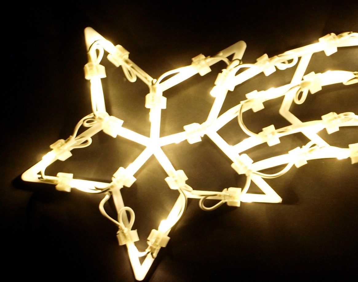 DEGAMO Beleuchtetes Fensterbild STERNSCHNUPPE, 21x51, 50 LED weiss, Netzbetrieb 230V – Bild 3 von 5