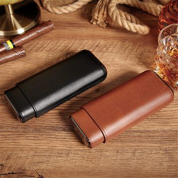RefinedFlare Aufbewahrungsbox Zigarren-Humidor aus Leder, faltbarer Zigarrenhalter aus Edelstahl (1 St)