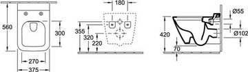 Villeroy & Boch WC-Komplettset V&B Wand-WC FINION ti. 375x560mm spülran