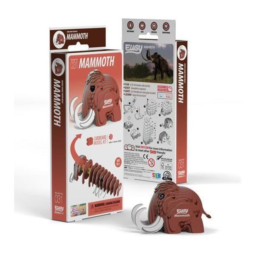 BrainBox Spiel, EUGY - 3D Bastelset Mammut