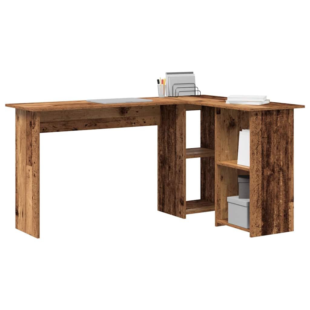 vidaXL Schreibtisch Schreibtisch mit Regal Altholz günstig online kaufen