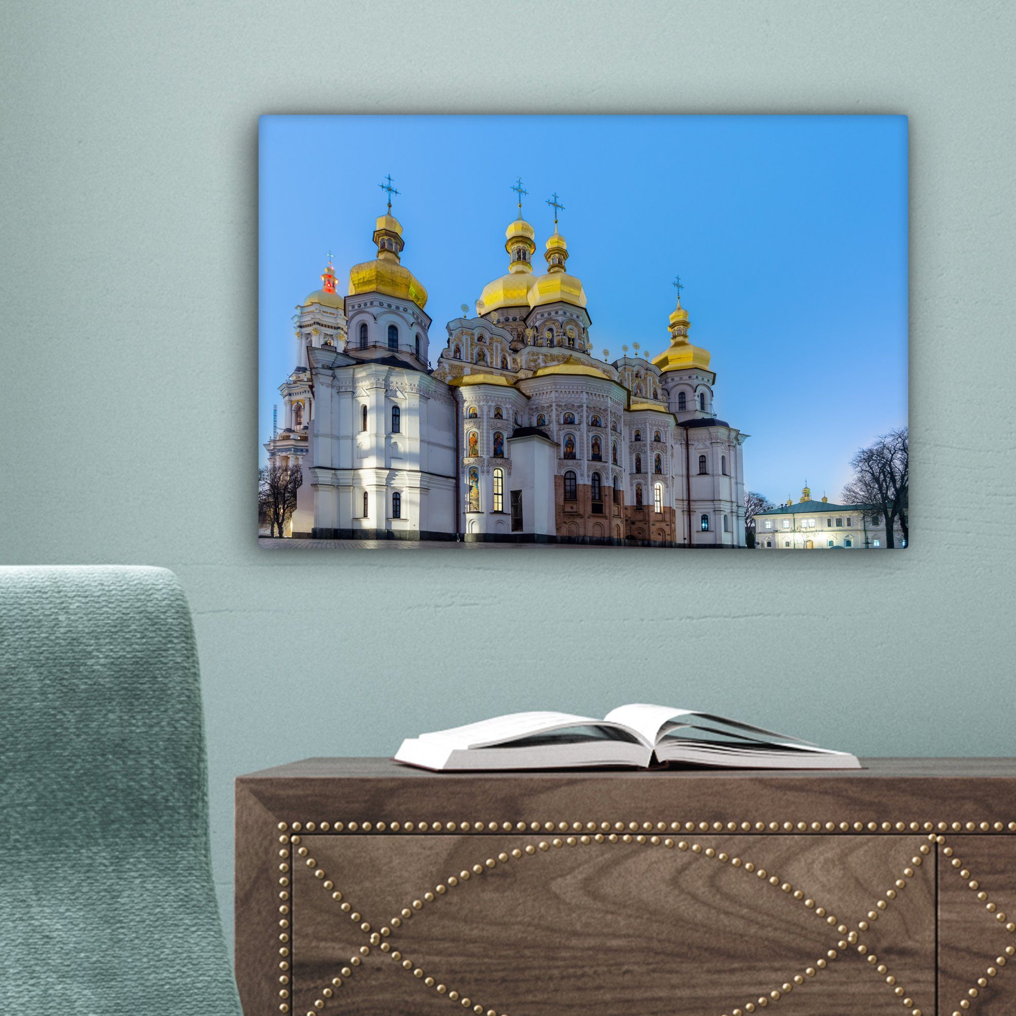 Wandbild St), Kiew - 30x20 Wanddeko, - Leinwandbild OneMillionCanvasses® Kathedrale Leinwandbilder, Ukraine, Aufhängefertig, cm (1