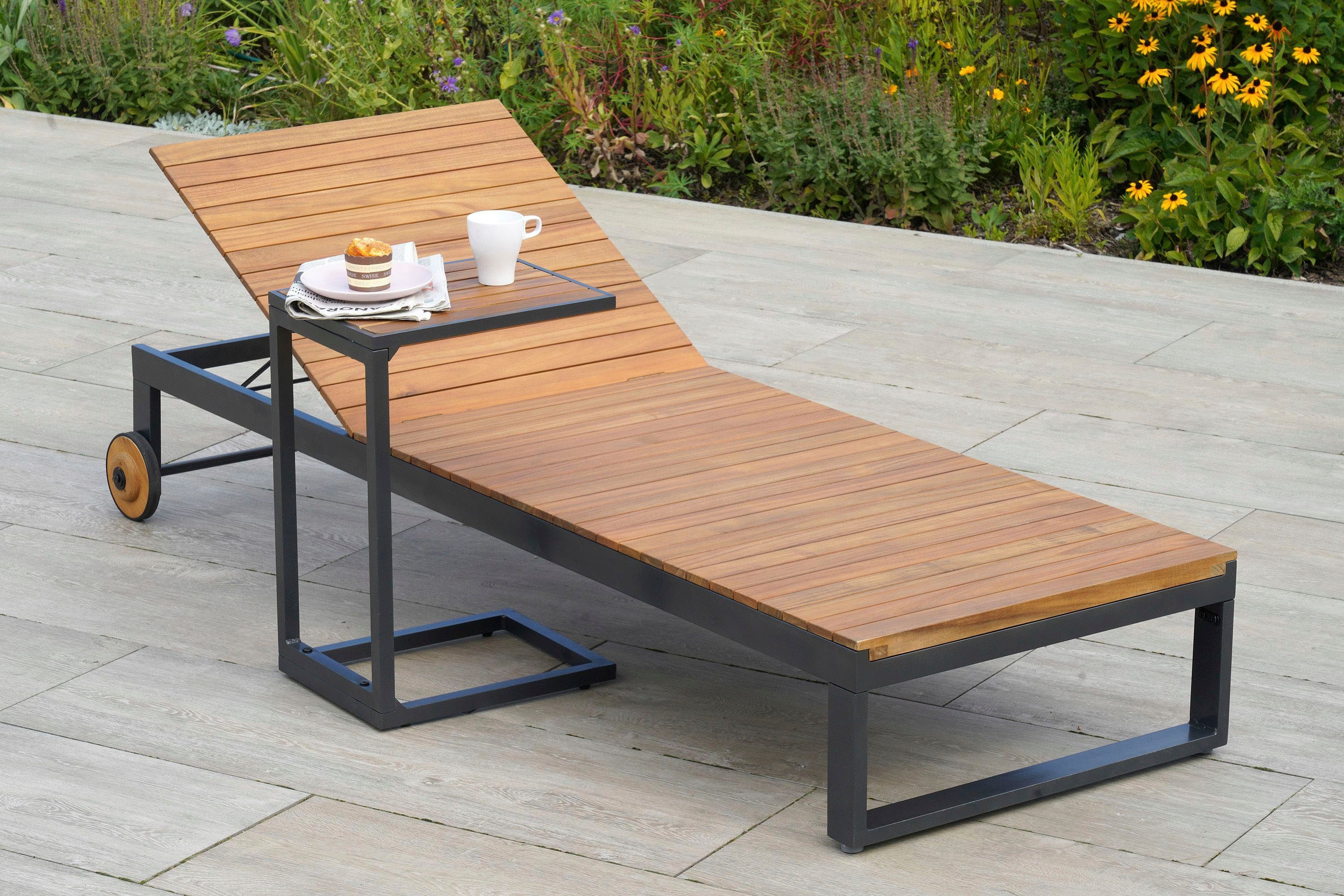 MERXX Gartenliege Santorin, Set, inkl. Beistelltisch