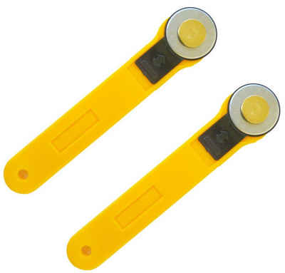 SUKI Cuttermesser 2 Stk Rollschneider, Klinge: 2,80 cm, (Spar-Set, 2-tlg), auswechselbare Klinge