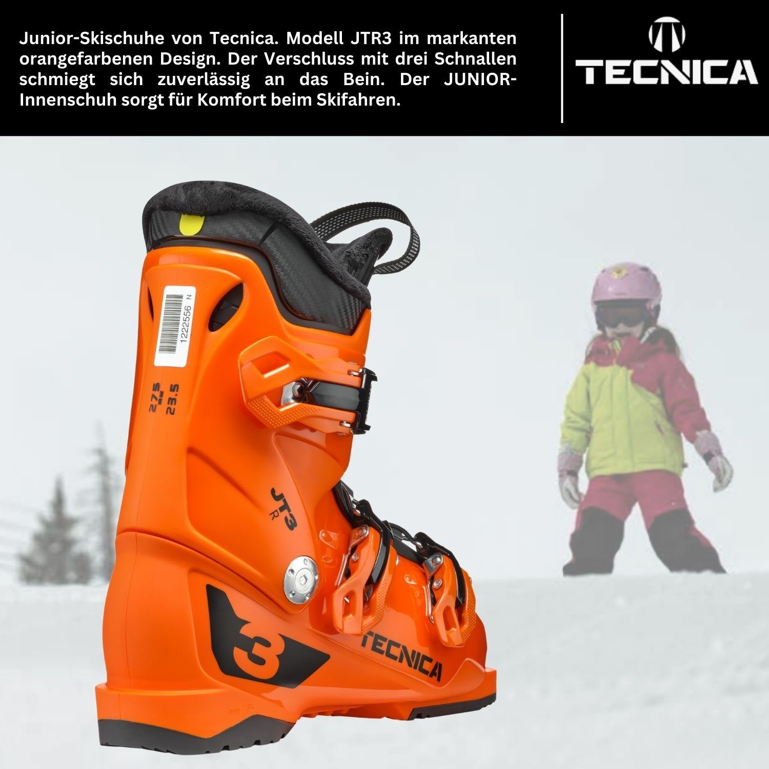 Kinder JTR Junior Alpin Ski Skischuh Skischuhe Flex 3 Tecnica 60 TECNICA