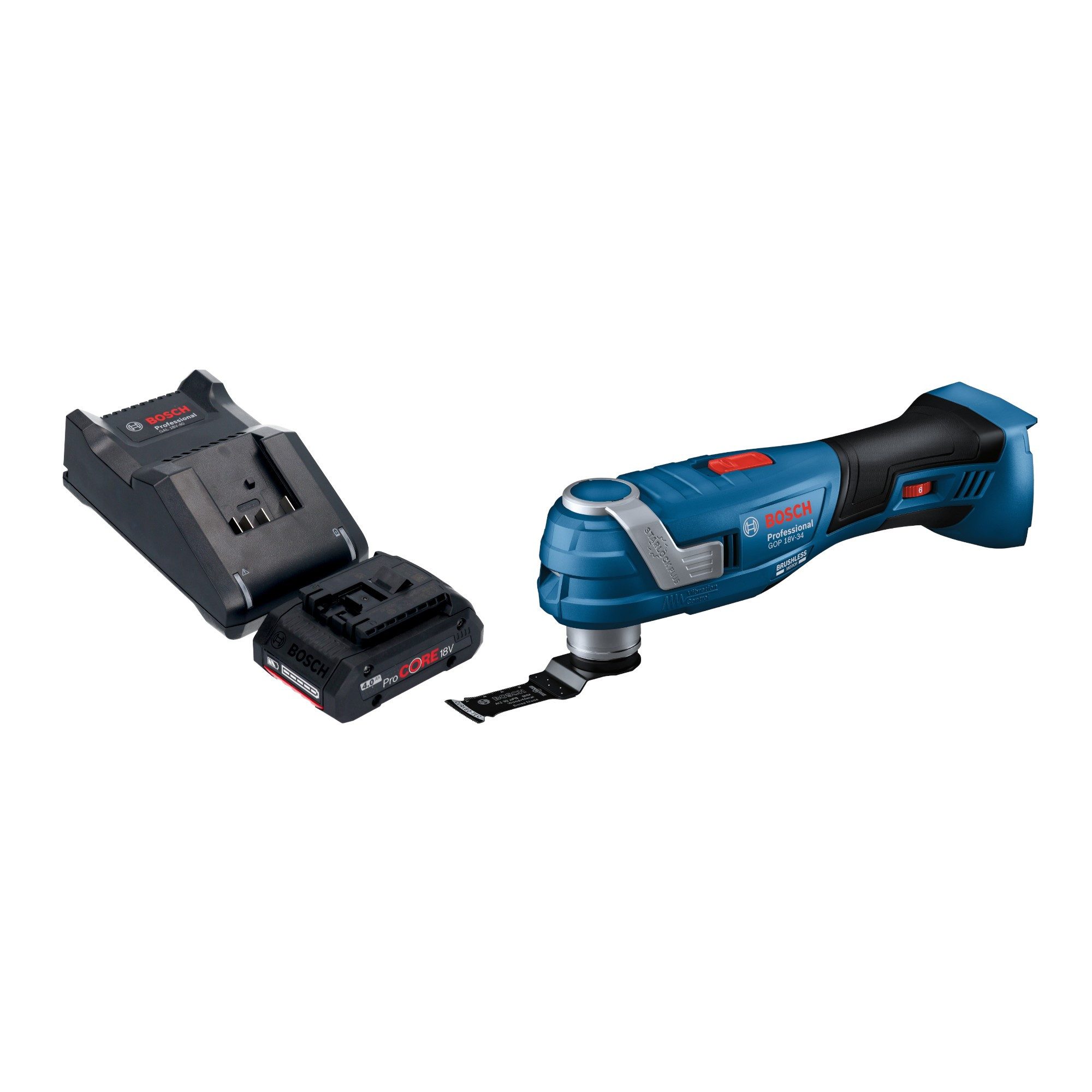 Bosch Professional Akku-Multifunktionswerkzeug GOP 18V-34 Professional Akku Multi Cutter 18 V Starlock Plus