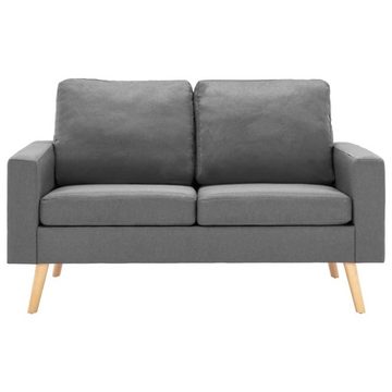 furnicato 2-Sitzer 2-Sitzer-Sofa Hellgrau Stoff