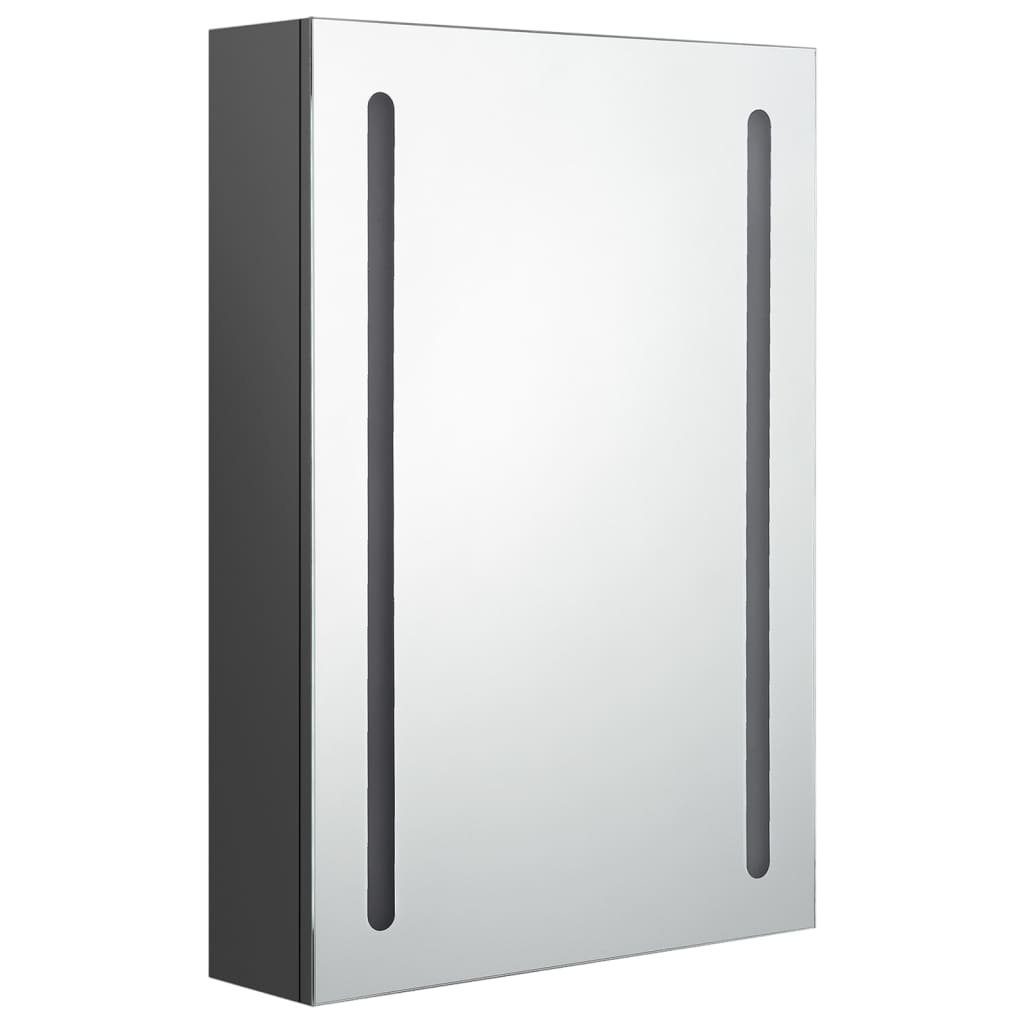 50x13x70 (1-St) vidaXL cm Badezimmerspiegelschrank Grau LED-Bad-Spiegelschrank