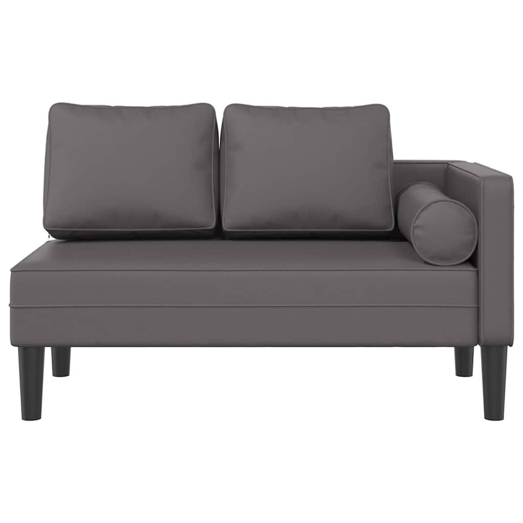 vidaXL Chaiselongue Chaiselongue mit Kissen Grau günstig online kaufen