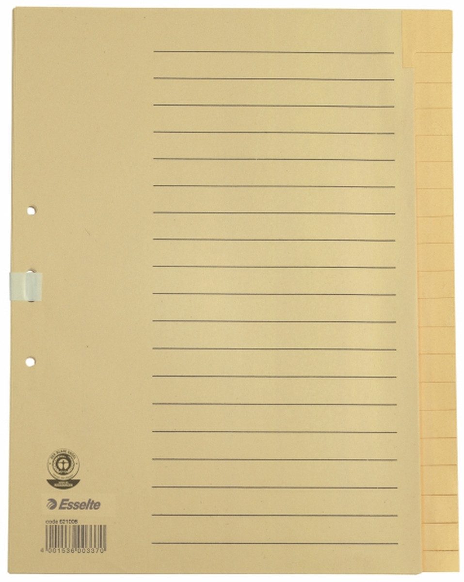 ESSELTE Aktenordner Register A4+ A-Z Papier chamois