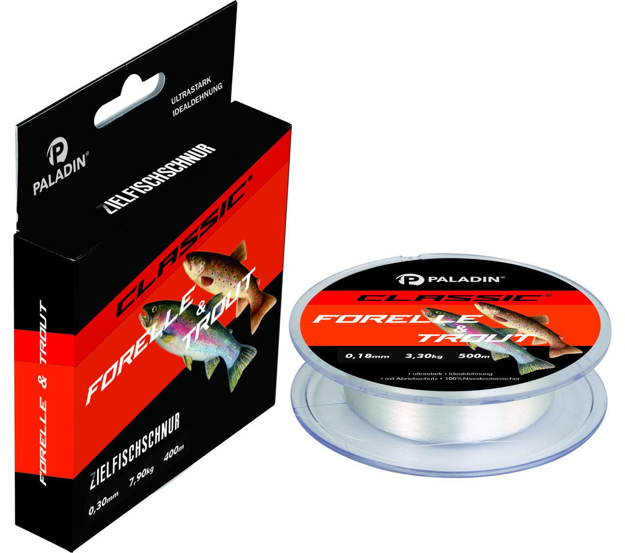 Angelschnur Paladin Angelschnur Forelle 500 m 0,20 mm hellblau