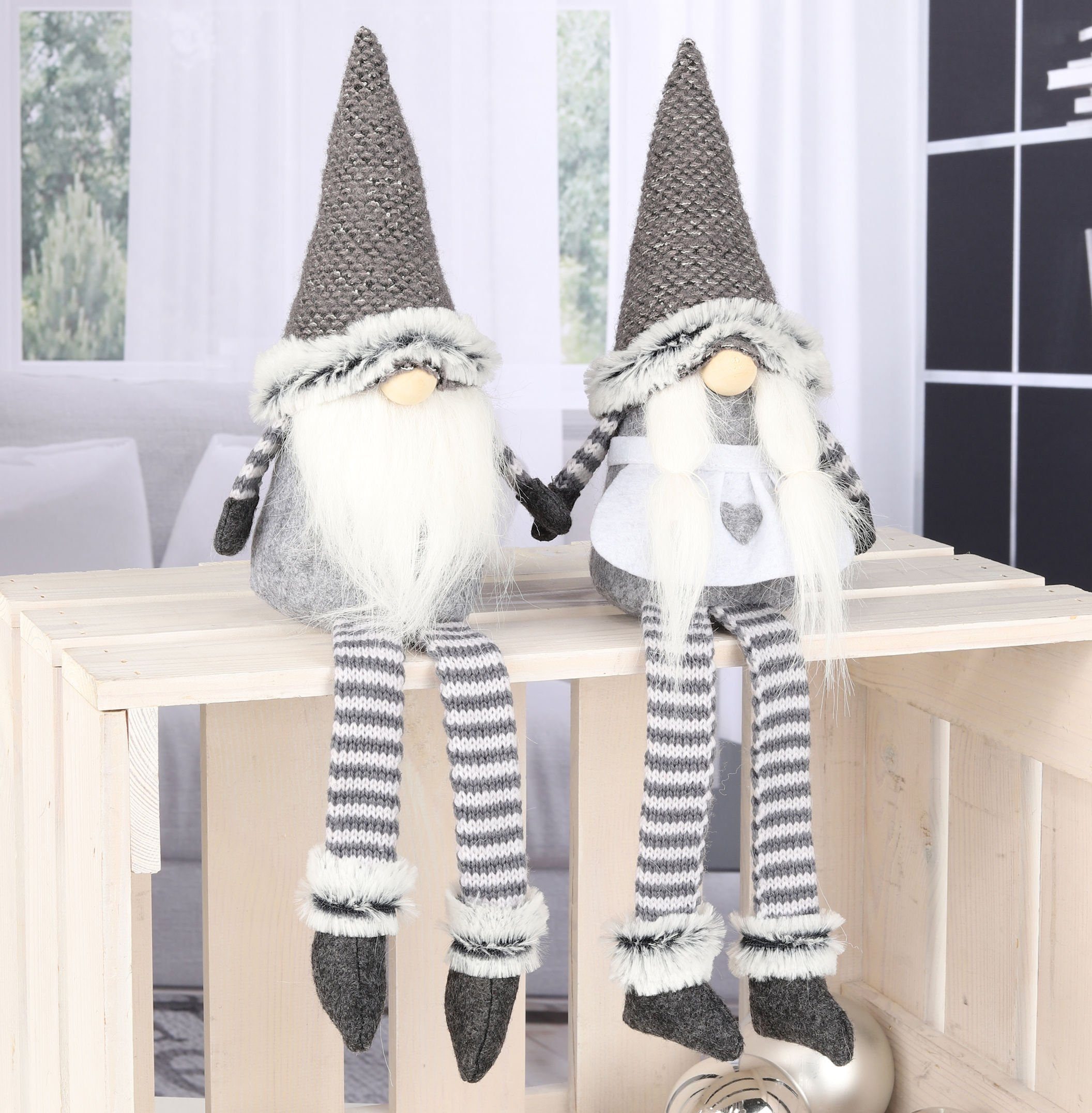 Spetebo Wichtel Weihnachtswichtel sitzend mit langen günstig online kaufen