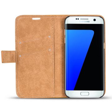 CoolGadget Handyhülle Retro Klapphülle für Samsung Galaxy S7 Edge 5,5 Zoll, Schutzhülle Wallet Case Kartenfach Hülle für Samsung Galaxy S7 Edge