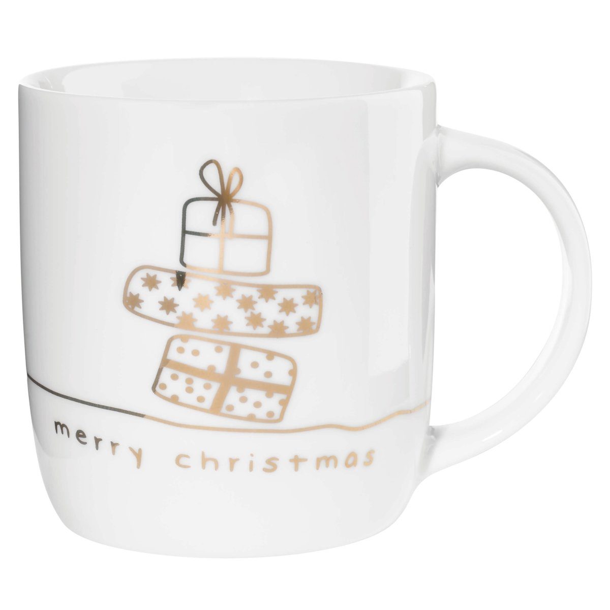ASA SELECTION Becher XMAS Henkelbecher Merry Christmas 0,35 l, Porzellan