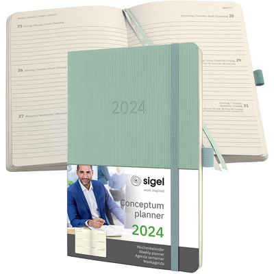 Sigel Buchkalender 1 Buchkalender 2024 Conceptum ca. A5 - mintgrün
