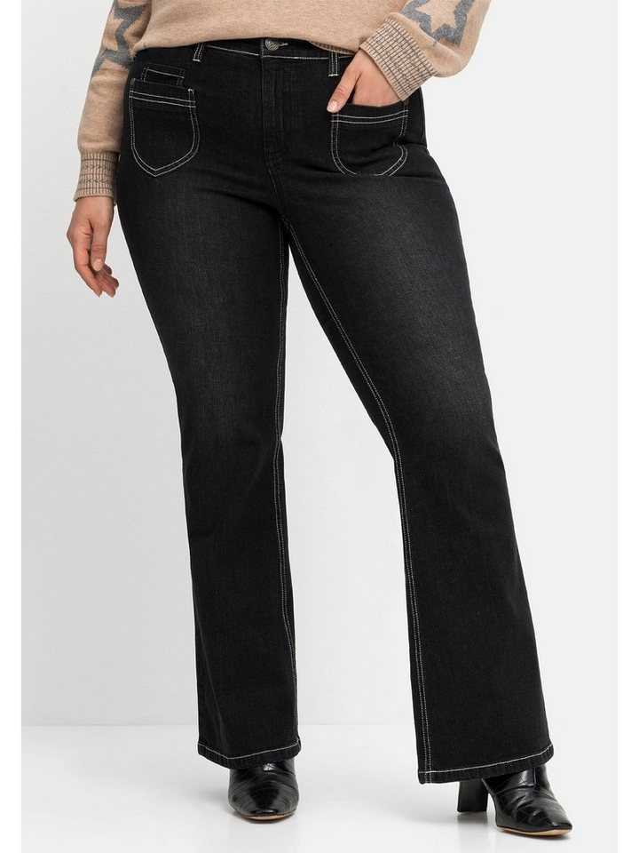 Five-Pocket-Form Große in Größen Sheego Bootcut-Jeans