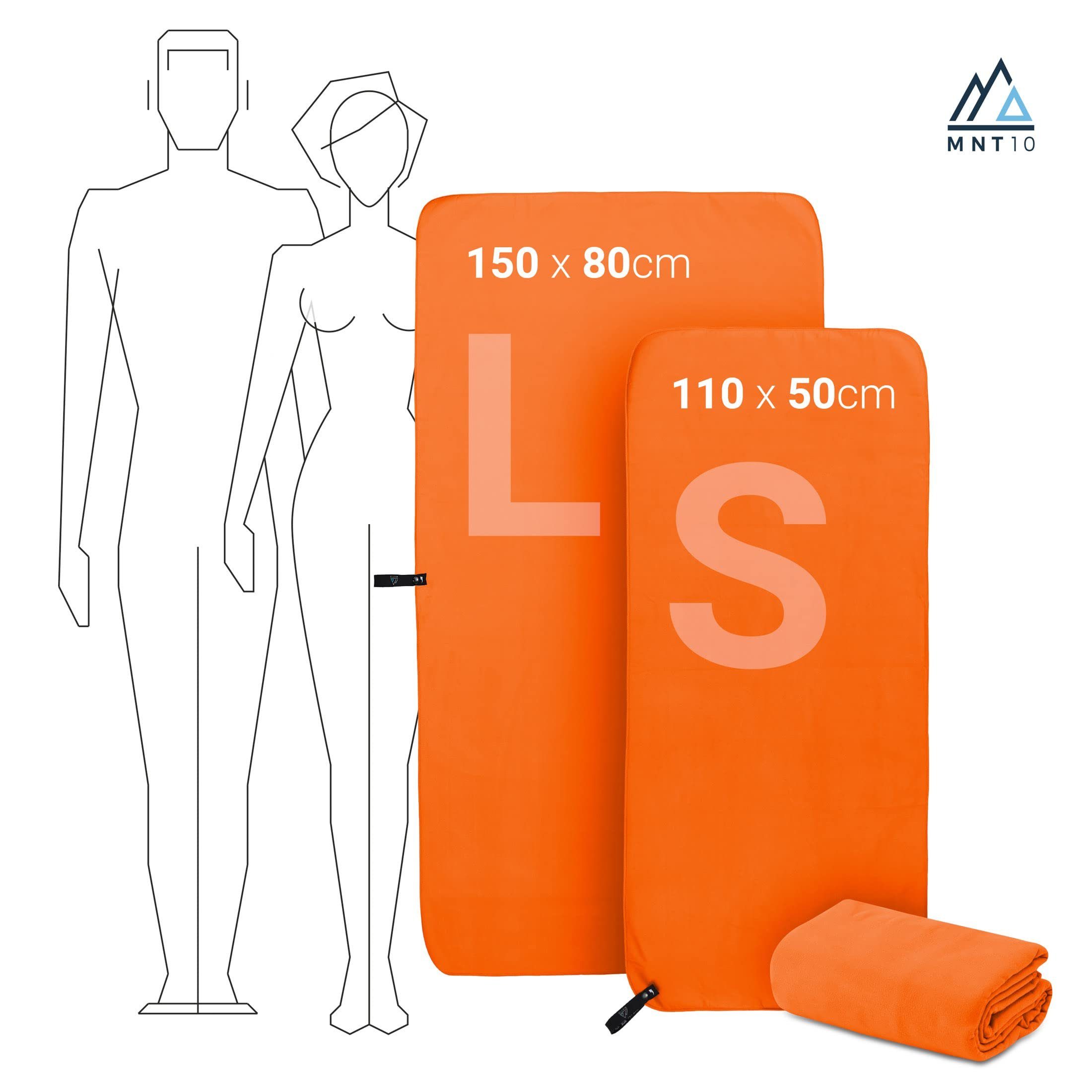- Orange Sich Mikrofaser Case Microfaser Kompakt, Leicht, als MNT10 Mit Handtücher Ultra perfekt eignen Sporthandtuch Sporthandtuch Handtuch