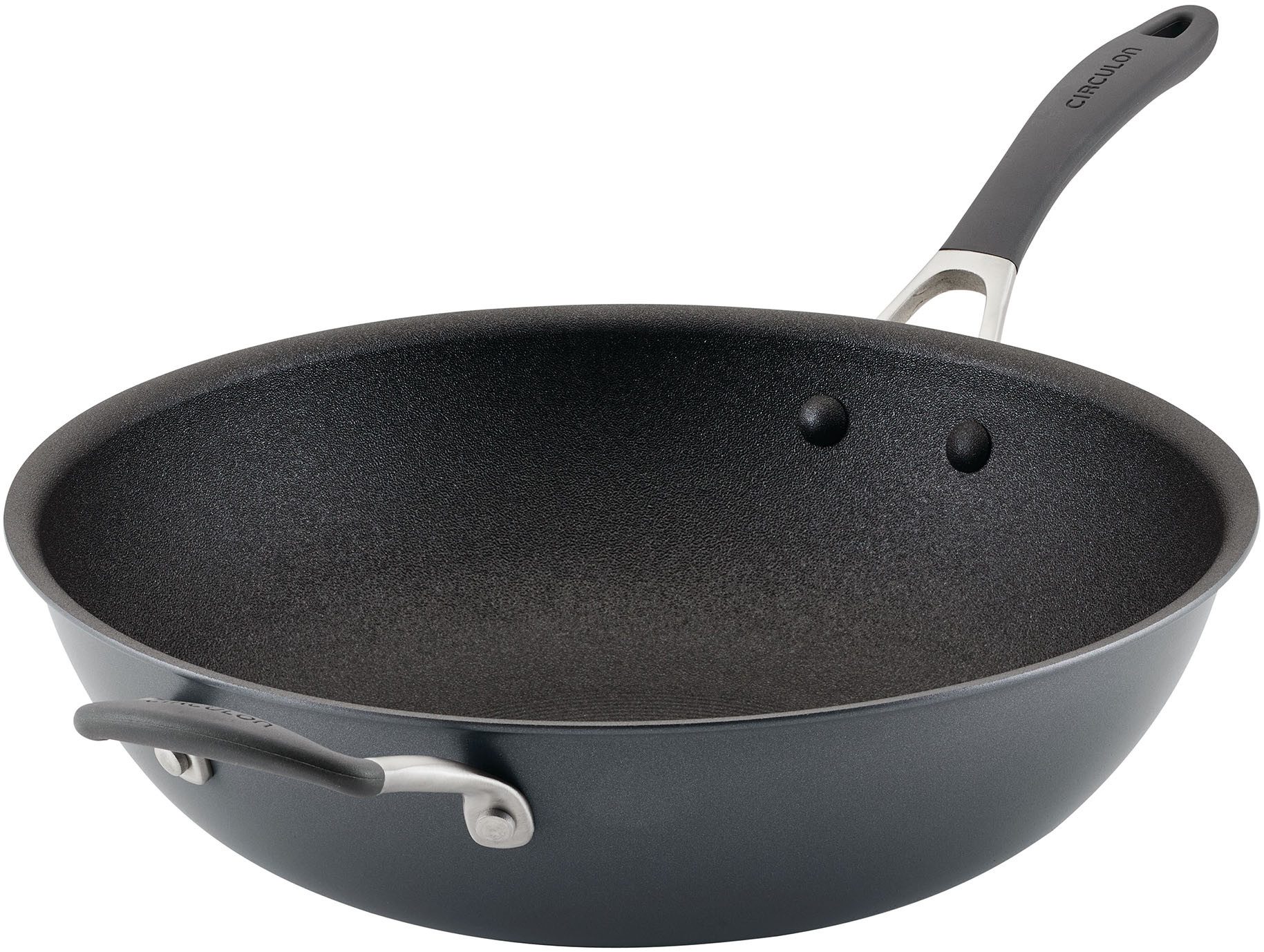 Circulon Wok Circulon A1 Wokpfanne mit Gegengriff, 34 cm, Edelstahl (1-tlg), dreilagig beschichtet, kratzfest, spülmaschinenfest