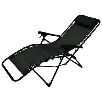 DEGAMO Relaxsessel NIZZA, Kunstgewebe schwarz 2*1, stufenlos verstellbar, faltbar