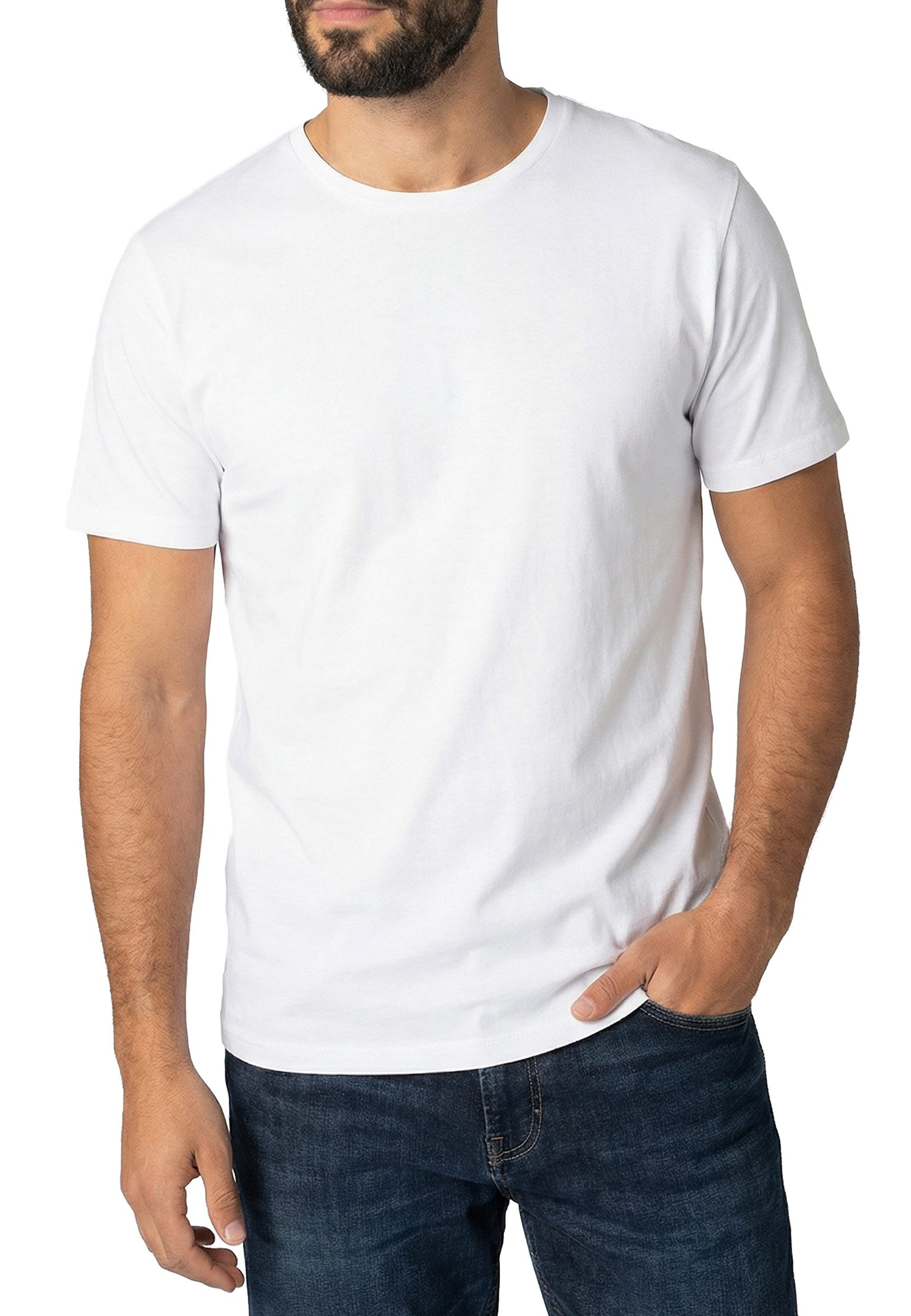 SUBLEVEL T-Shirt Herren Basic Shirt 5er Pack schwarz und weiß (5-tlg) Basic Shirt Sparpack