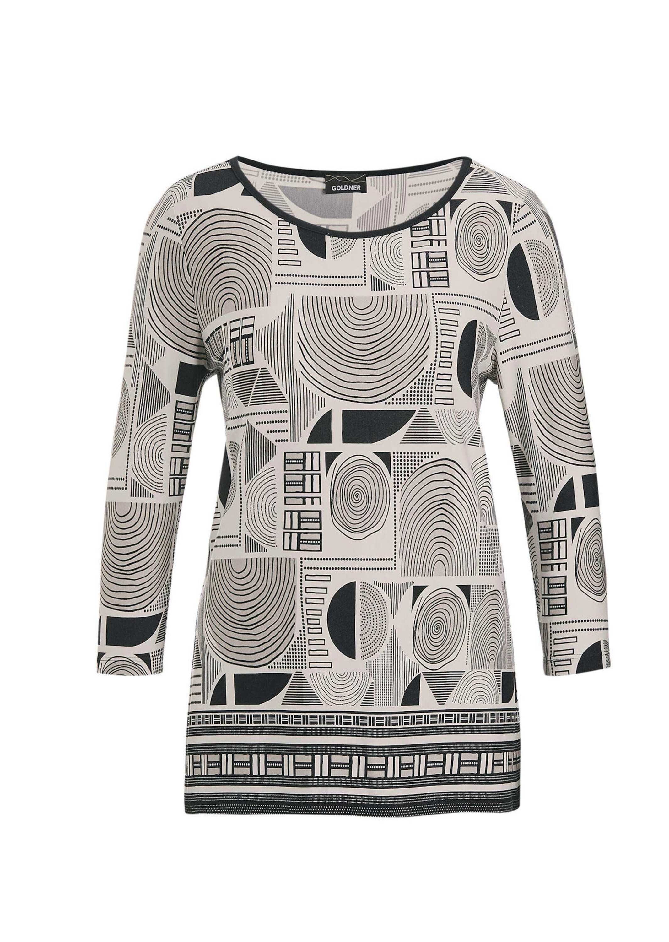 T-Shirt Kurzgröße: Elegantes Oberteil mit Allover-Muster