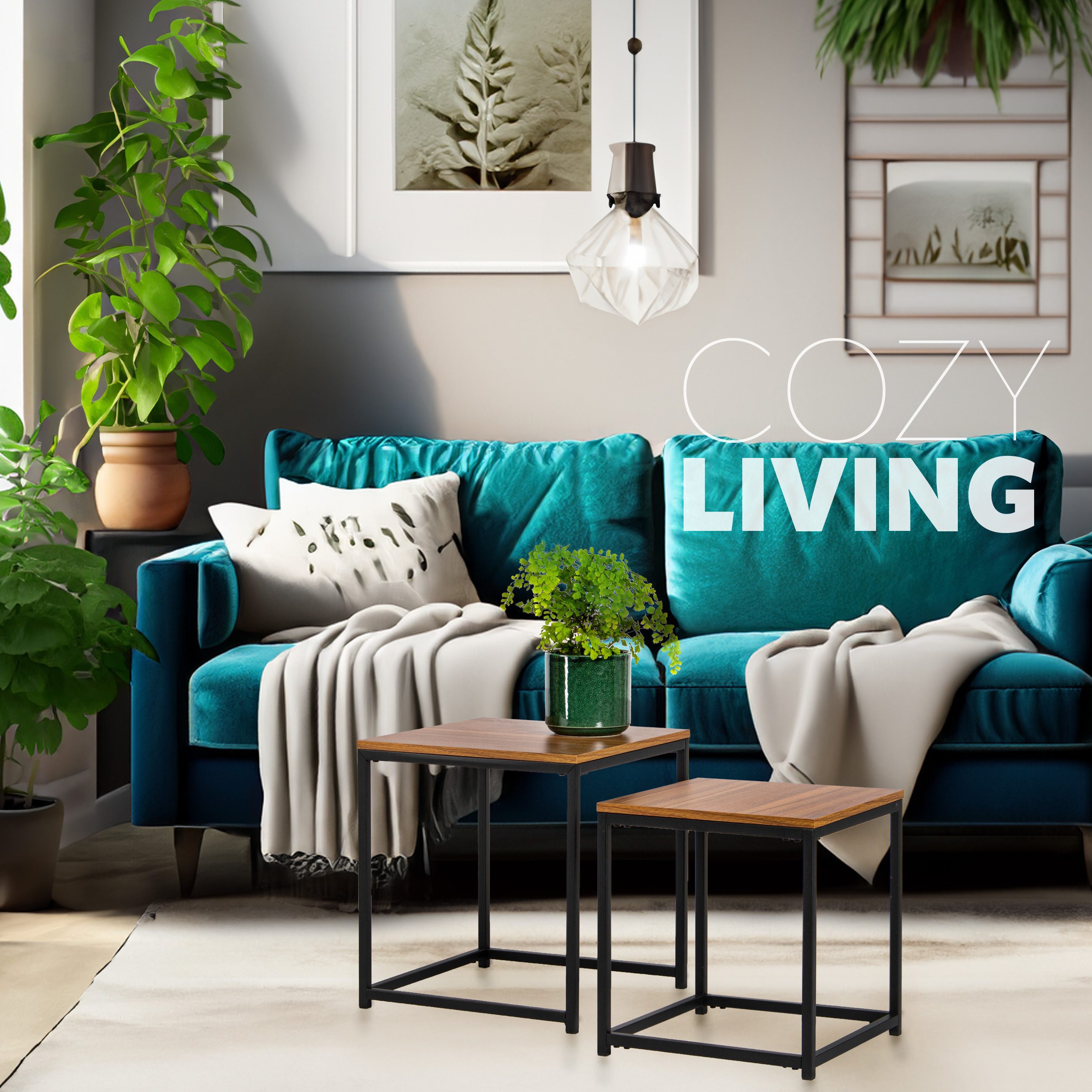 bremermann Beistelltisch 2er-Set, verschachtelbare Satztische, MDF-Platte günstig online kaufen