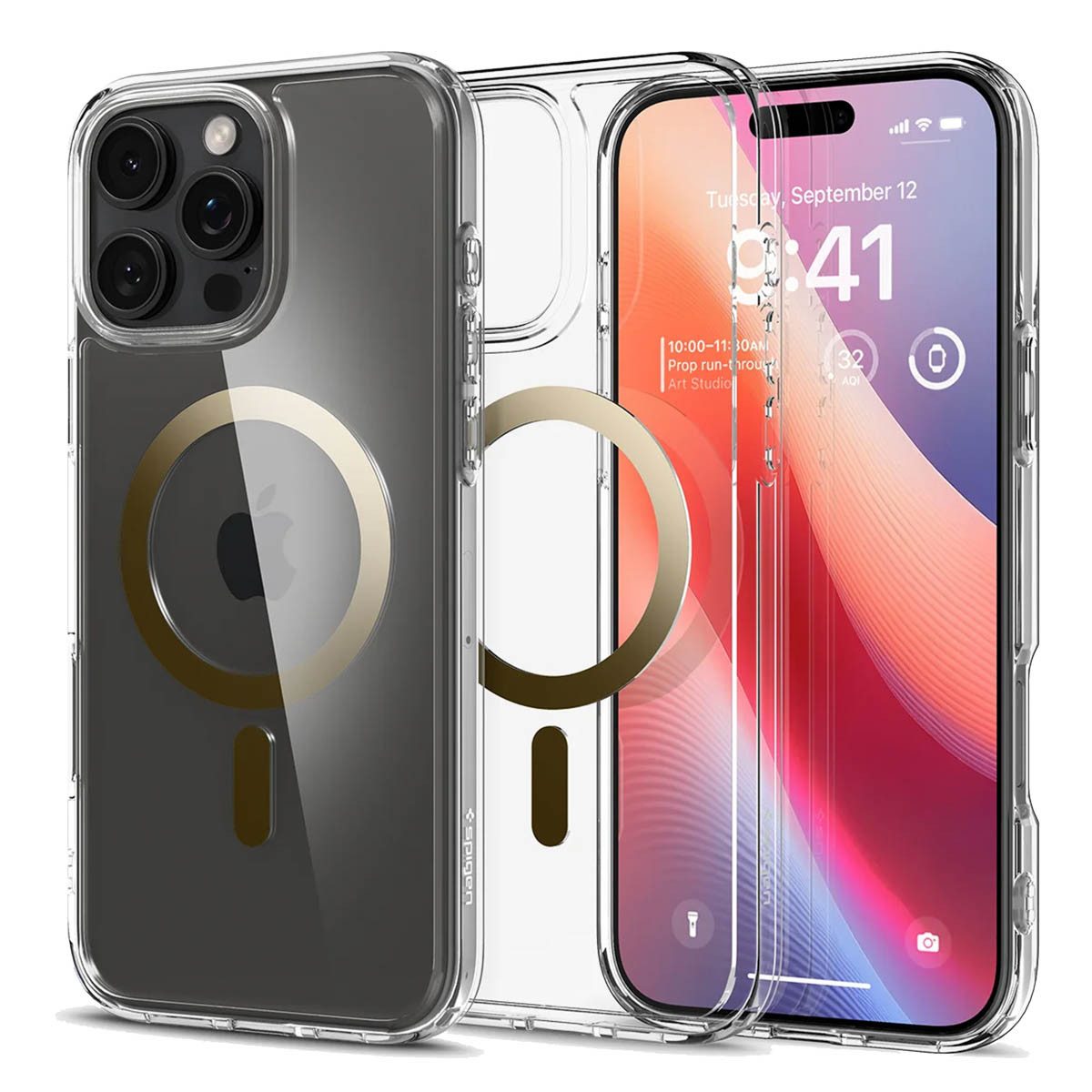 Spigen Backcover Spigen Ultra Hybrid Backcover MagSafe Apple iPhone 16 Pro Max - Gold