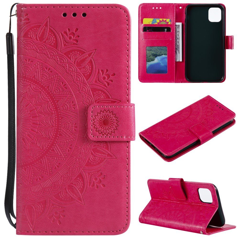 CoverKingz Handyhülle Hülle für Apple iPhone 13 Handyhülle Flip Case Cover Schutzhülle 15,2 cm (6 Zoll), Klapphülle Schutzhülle mit Kartenfach Schutztasche Motiv Mandala