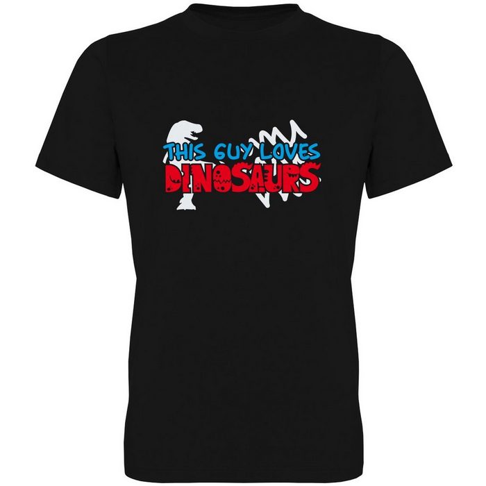 G-graphics T-Shirt This Guy loves Dinosaurs Herren T-Shirt mit trendigem Frontprint Aufdruck auf der Vorderseite Spruch/Sprüche/Print/Motiv für jung & alt