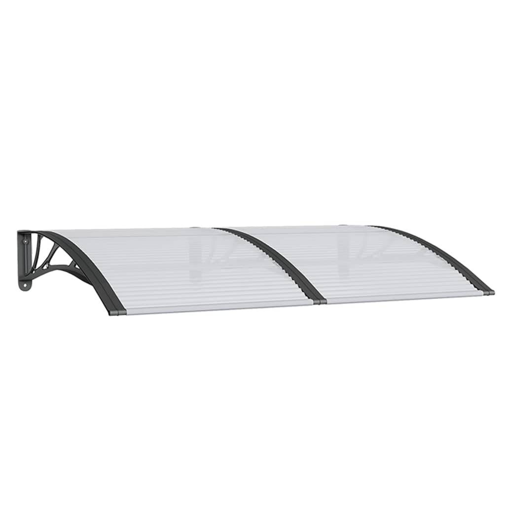 vidaXL Vordach 150 x 100 cm Türvordach Schwarz 150x100 cm Polycarbonat wetterfest und
