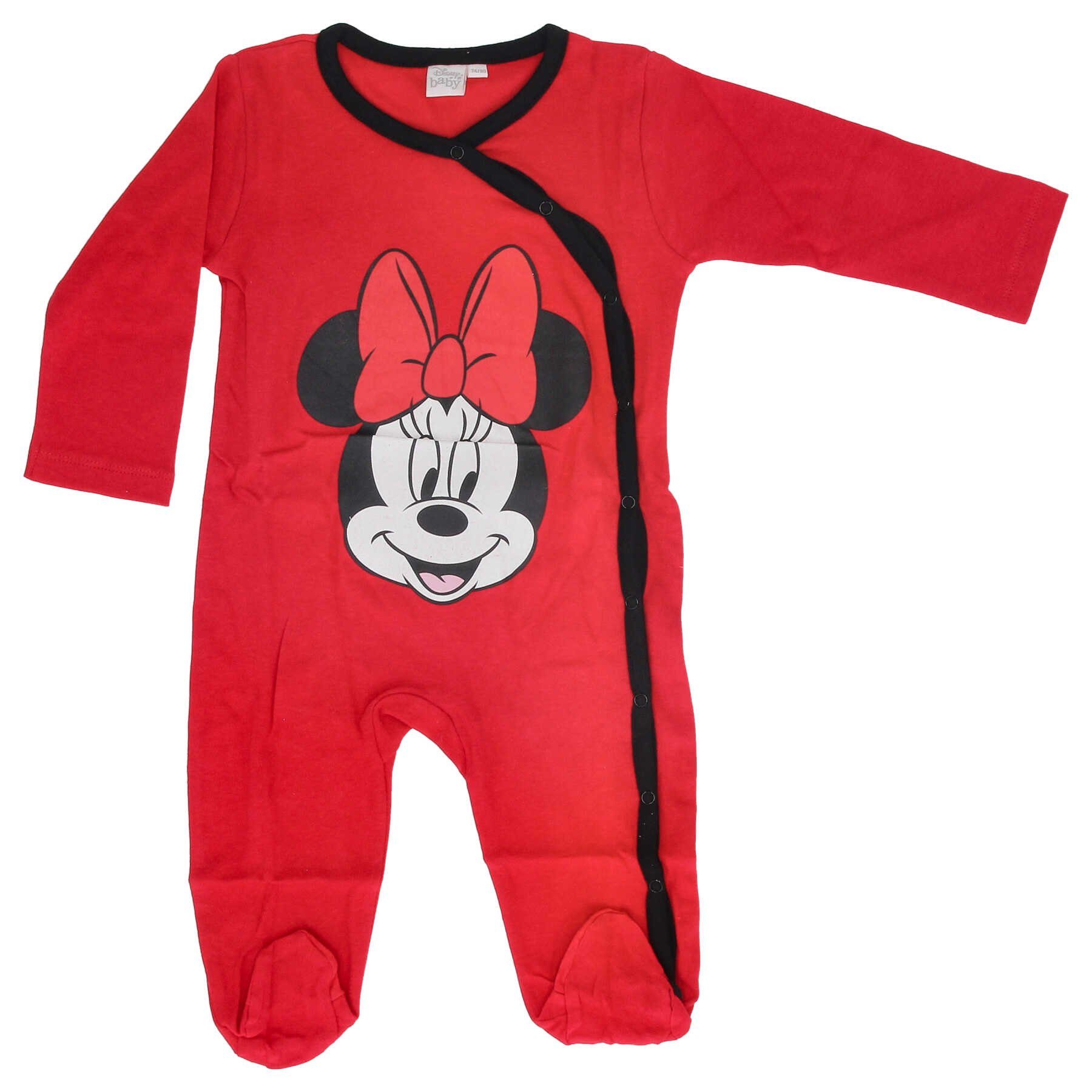 Gr. Strampler Maus Disney Baumwolle 92 - Minnie 62 Kleinkind Disney Baby Langarmwickelbody Einteiler 100%