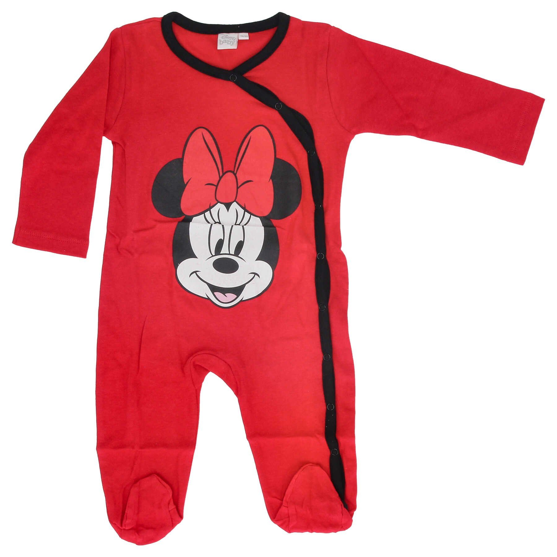 Kleinkind Langarmwickelbody Disney Maus Baumwolle Einteiler Baby Gr. 62 Strampler - Minnie Disney 92 100%