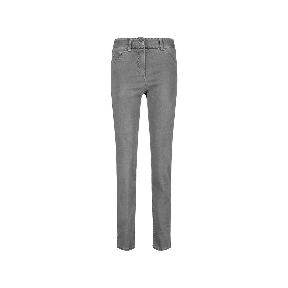 GERRY WEBER Straight-Jeans grau regular (1-tlg)