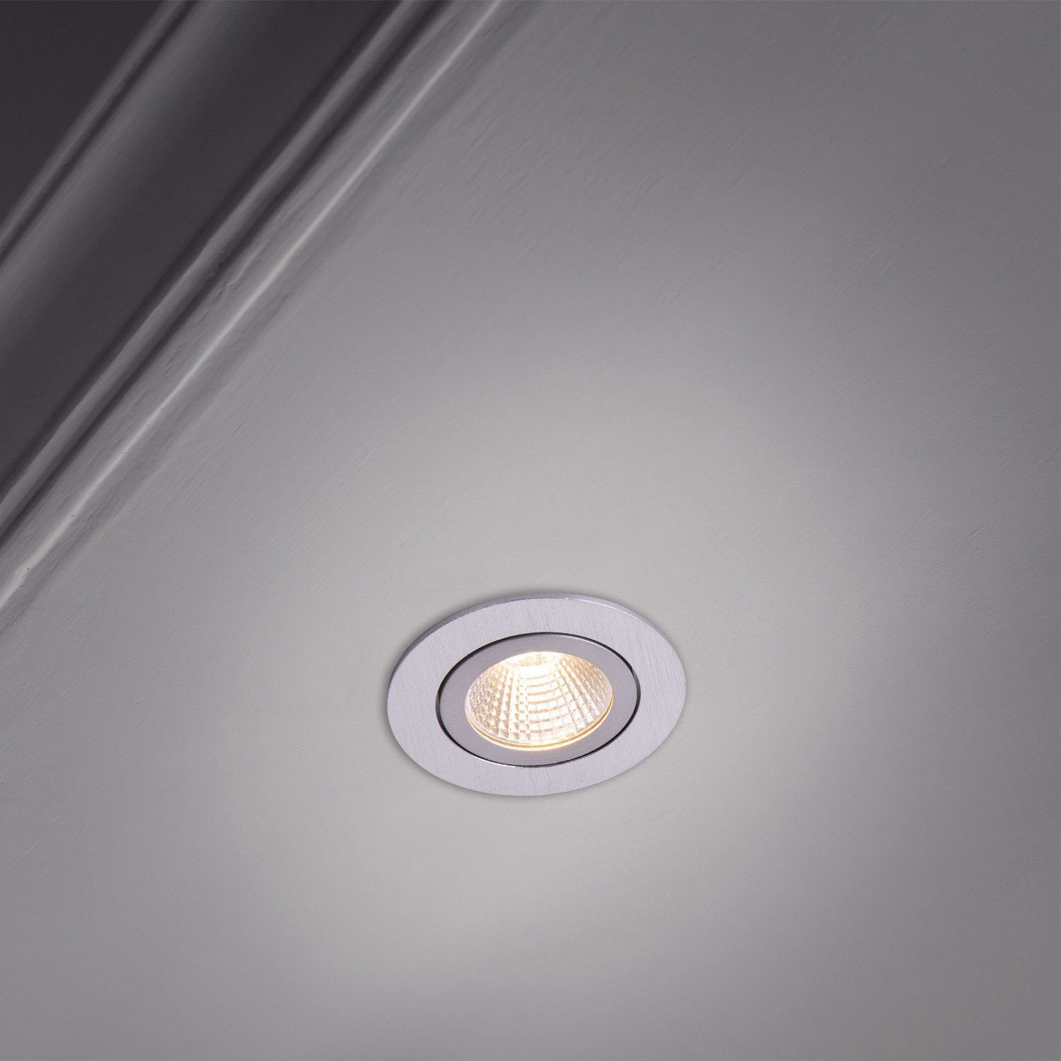 Paco Home Einbauleuchte Rita, LED Spotlight Strahler Flach LED Warmweiß, wechselbar, LED dimmbar Einbaustrahler Schwenkbar