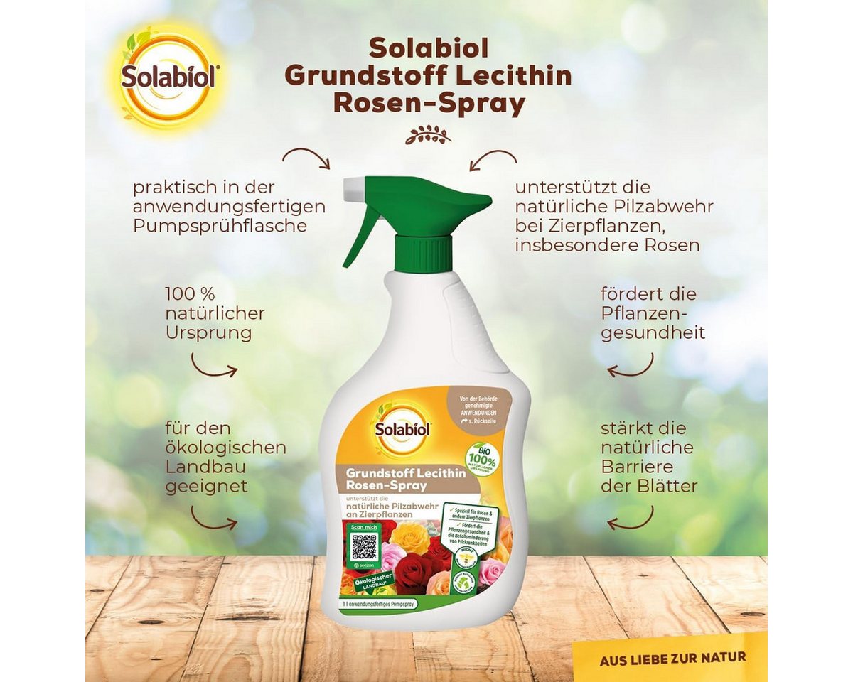 Thumbnail - Solabiol Pflanzen-Pilzfrei Solabiol Grundstoff Lecithin Rosen-Spray 1 Liter Sprühflasche