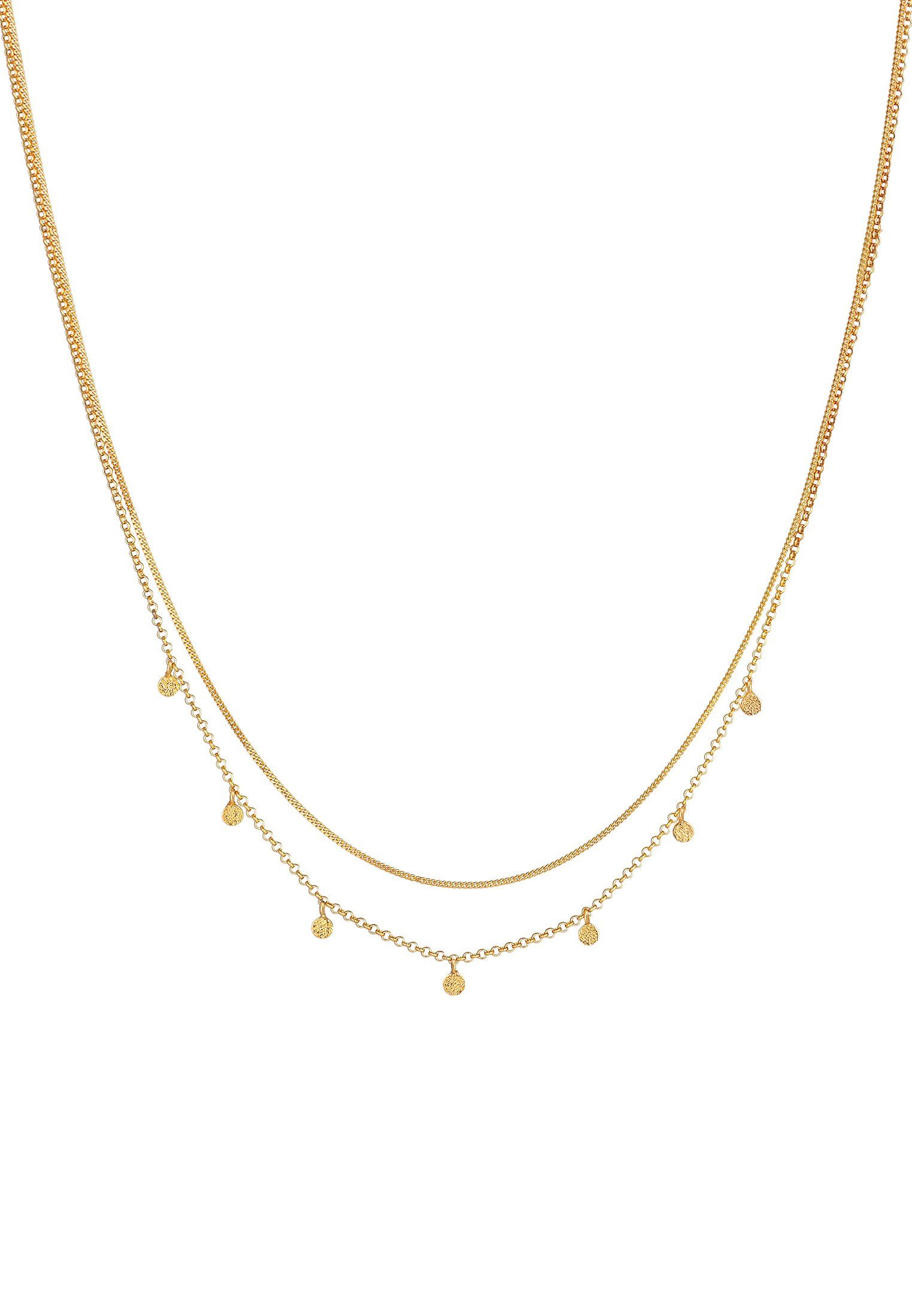Elli Gliederkette Layer Basic Mini Disc Plättchen 925 Silber günstig online kaufen