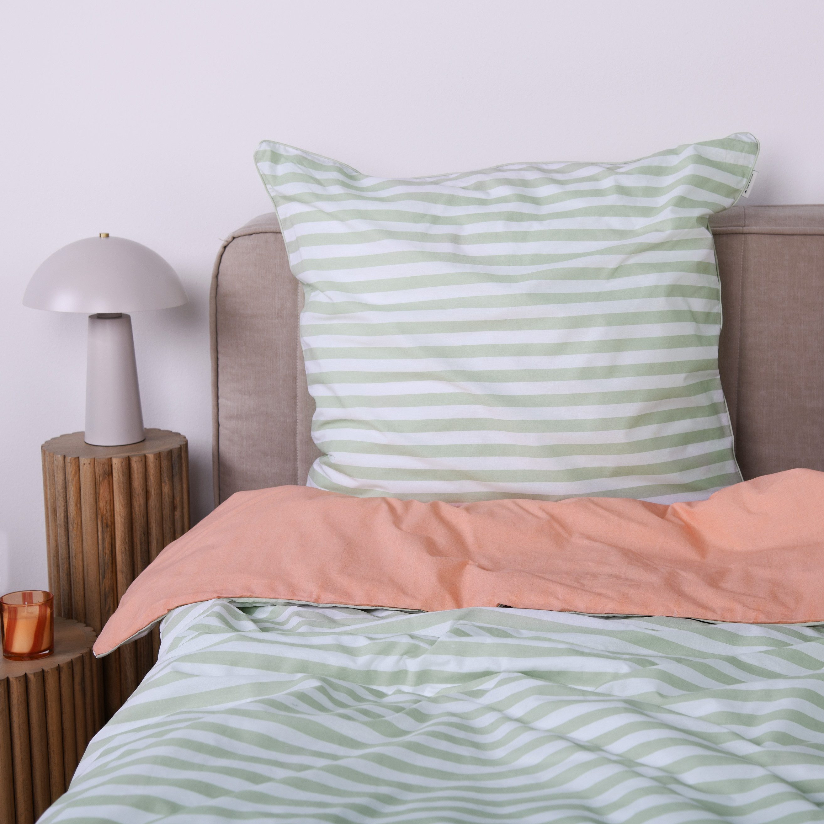 TOM TAILOR HOME Bettwäsche STRIPES WITH A KICK in Gr. 135x200cm oder 155x220cm, Perkal, 2 teilig, new bedroom, farbige Paspel am Kissen – Bild 2 von 5
