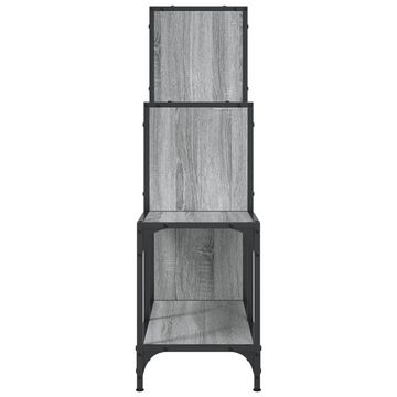 vidaXL Bücherregal Bücherregal Grau Sonoma 92x30x102 cm Holzwerkstoff und Metall, 1-tlg.