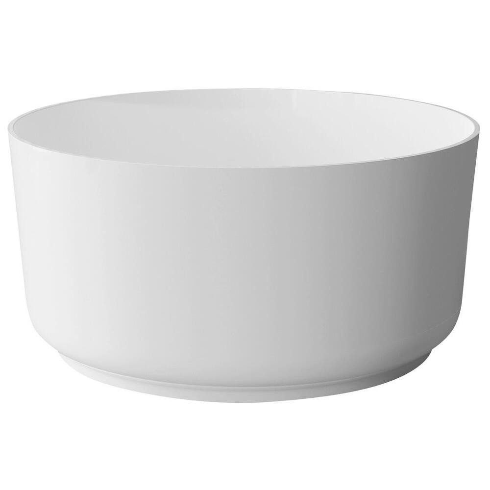 HAK24 Badewanne ESTATIS Gussmarmor-Badewanne ø110x51cm, weiß matt