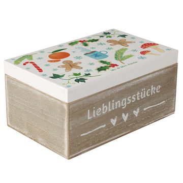 Mr. & Mrs. Panda Dekokiste Winter - Geschenk, Holzkiste, Aufbewahrungsbox, Kiste, Blumen Deko, S (1 St)