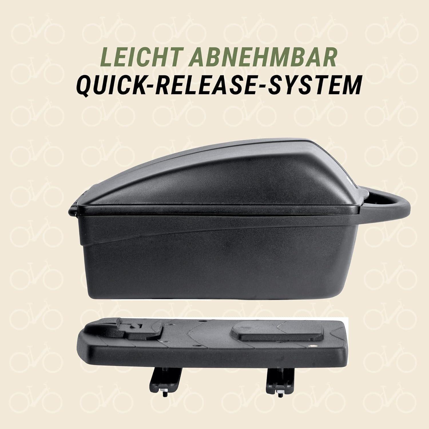 Prophete Gepäckträgertasche Fahrradgepäckträgerbox mit Quick-Release Hartschale 5KG / 11L