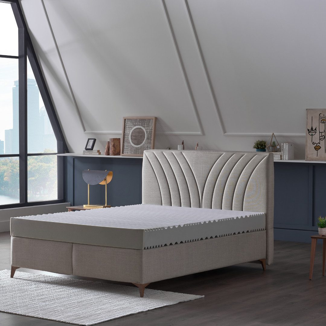 Boxspringmatratze ARGAFLEKS, 7-Zonen Komfortschaummatratze mit Aloe Vera Bezug, ARGAHOME, 16 cm hoch, (1-Tlg), Aloe Vera-Extrakten veredelte Bezug für sanfte Hautpflege