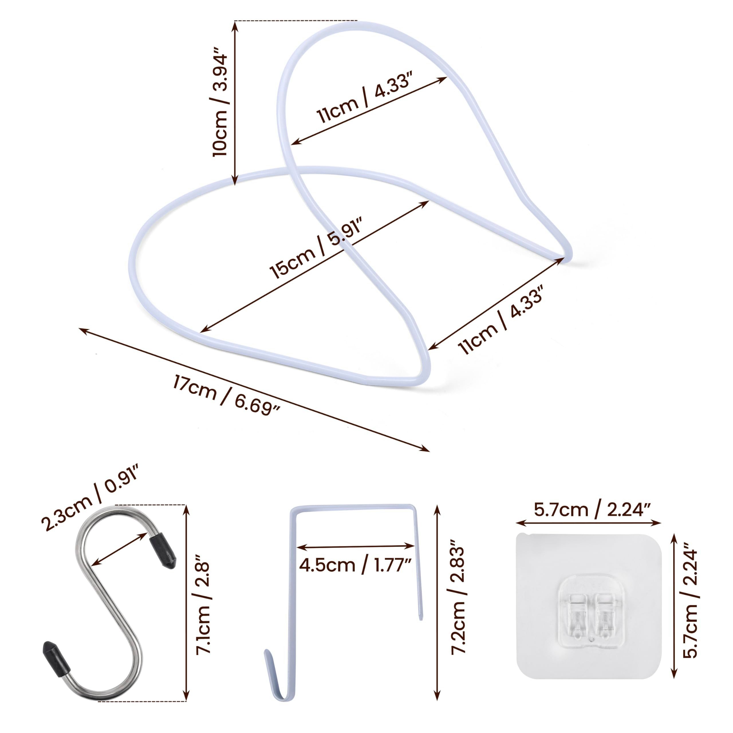 Belle Vous Dekoobjekt Belle Vous 10er Pack Hutablage Garderobe Cap Halter - günstig online kaufen