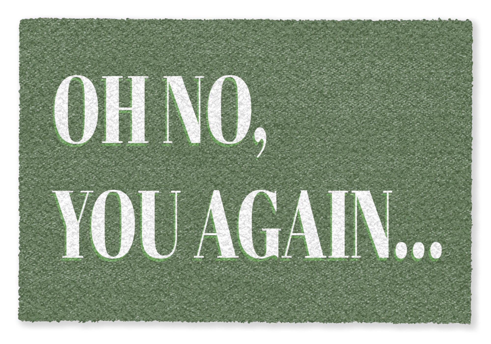 MuchoWow Fußmatte Zitat - Grün, Rechteckig, innen Schmutzfangmatte, Tür, Schmutzfänger Flur, Teppich, 60x40 cm