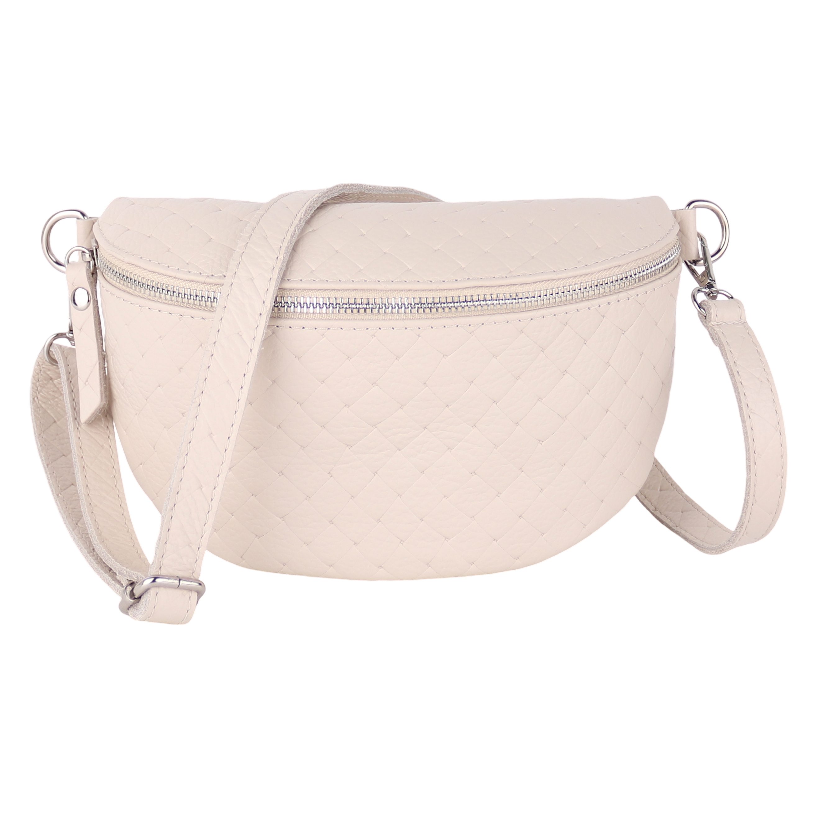 Bauchtasche Damen, Echtleder, Leder, Made in Italy, Umhängetasche, Brusttasche