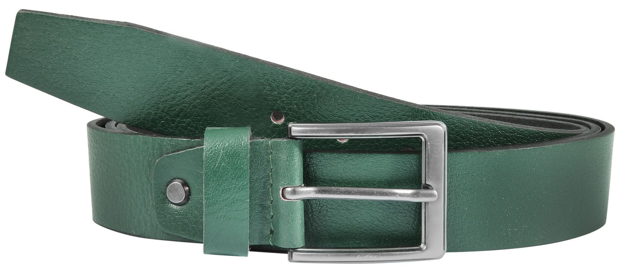 Leonardo Verrelli Ledergürtel 3100111 hochwertiges Echtleder, kürzbar, grün günstig online kaufen