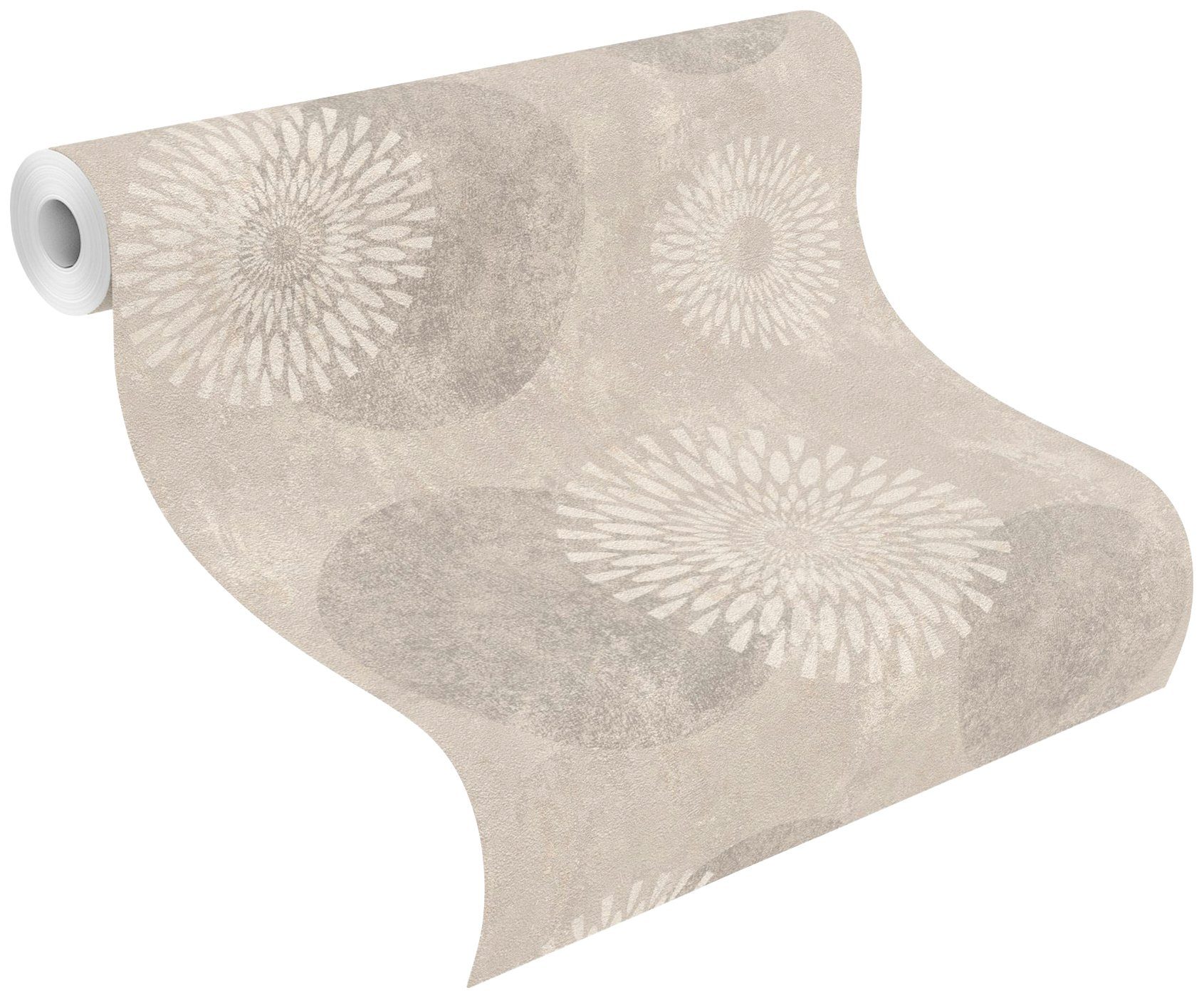 Rasch Vliestapete Tapetenwechsel II, floral, (1 St), mit Kreisen