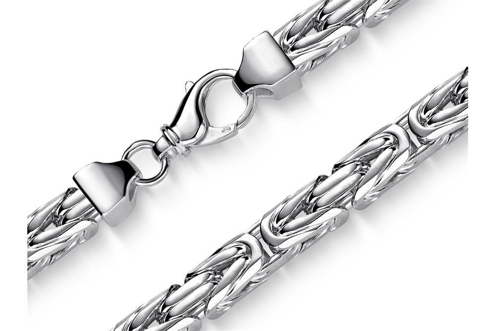 Silberkettenstore Silberkette Länge von Silber, 925 50cm-90cm 10mm wählbar - Königskette