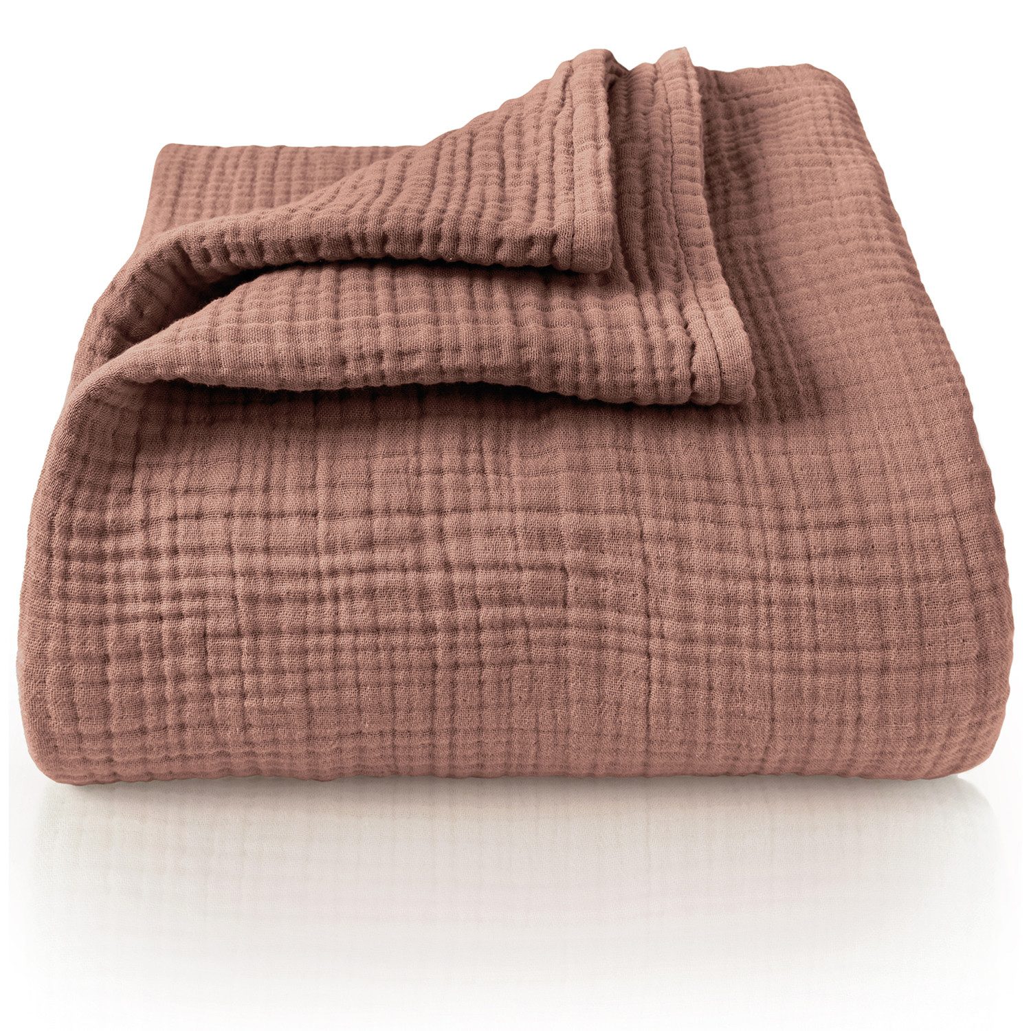 Laynenburg Tagesdecke Musselin aus 100% Baumwolle – Baumwolldecke, Kuscheldecke, Wohndecke als Sommerdecke, Bett-Überwurf, Couch-Überwurf, Sofa-Decke