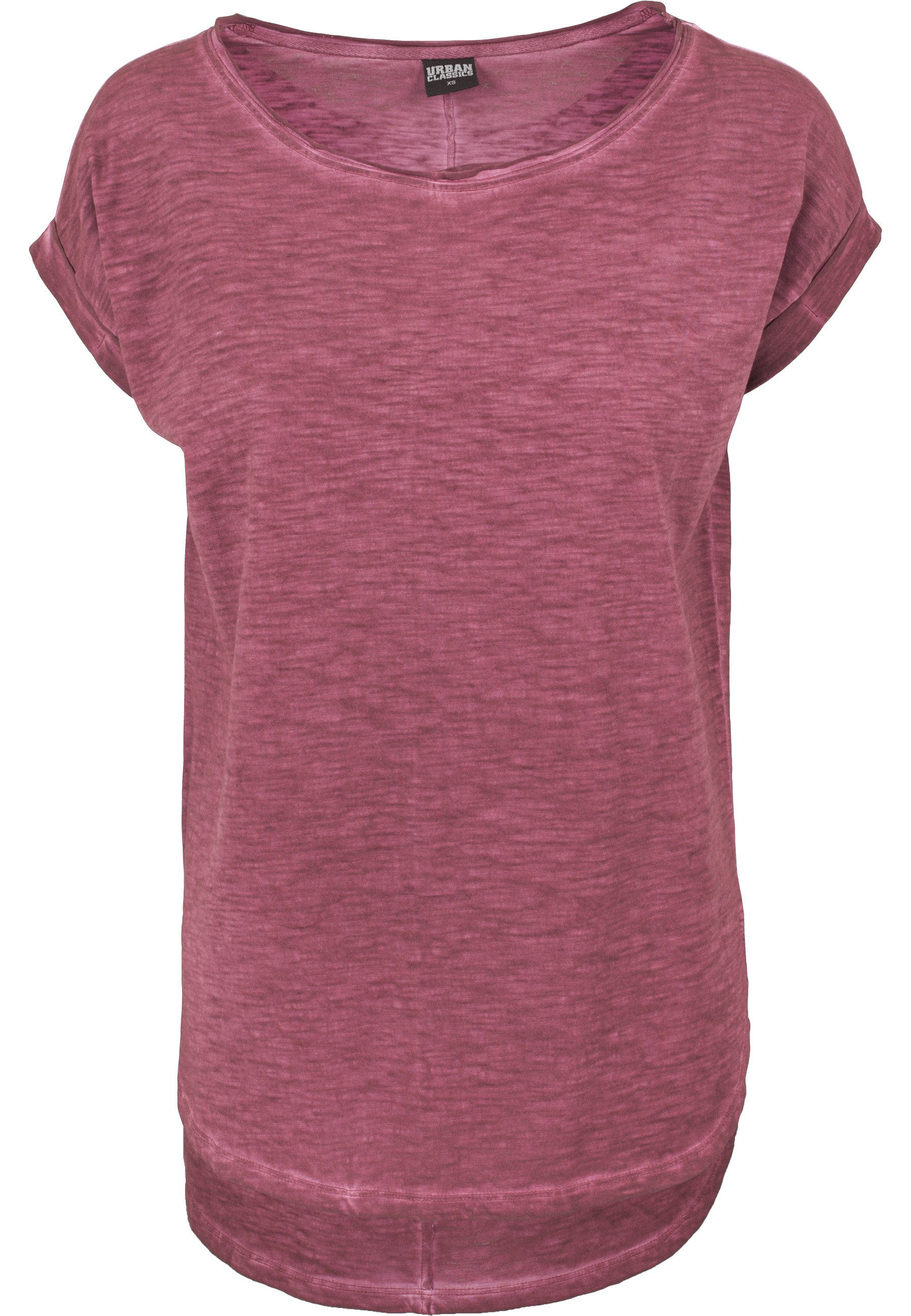 URBAN CLASSICS Kurzarmshirt Urban Classics Damen Ladies Long Back Shaped Sp günstig online kaufen